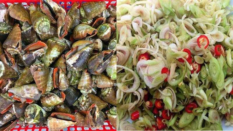 Nguyên liệu chính cho món ốc nhảy xào sả ớt