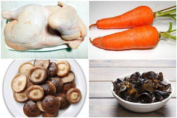 Nguyên liệu chính cho món thịt đông gà