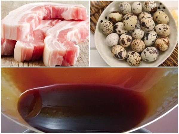 Nguyên liệu chính làm cách làm thịt kho tàu trứng cút