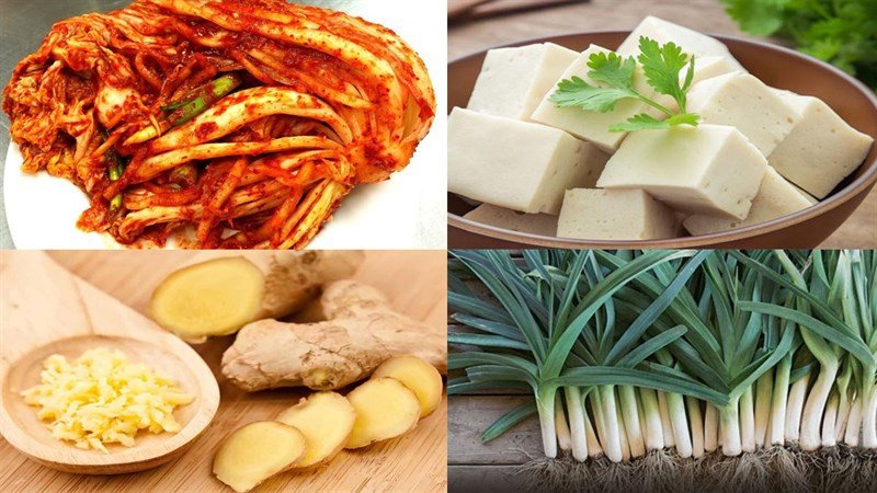 Cách Nấu Canh Kim Chi Đậu Phụ Chuẩn Vị Hàn Tại Nhà Nguyên liệu chính làm canh kim chi đậu phụ