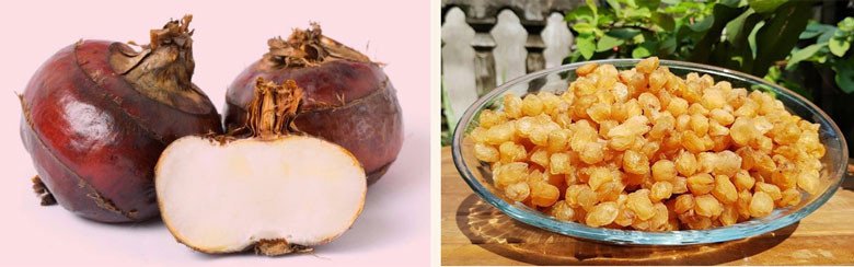 Nguyên liệu chính làm chè củ năng nhãn nhục hấp dẫn