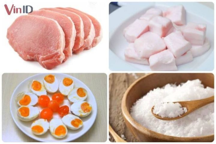 Nguyên liệu chính làm lạp xưởng trứng muối