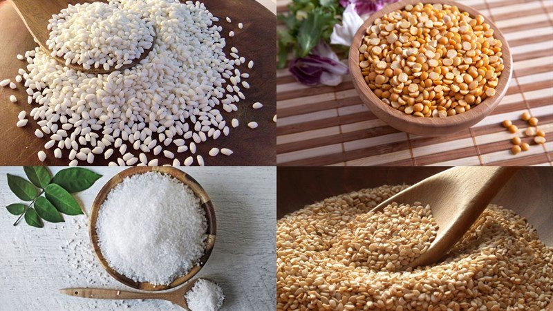 Nguyên liệu chính làm món bánh dày giã tay
