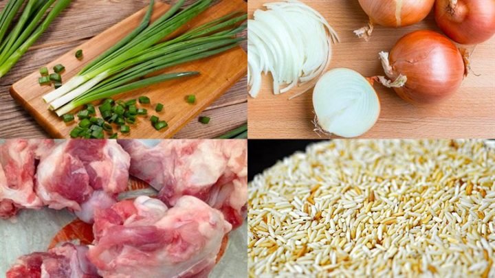 Nguyên liệu chính làm món cháo má heo