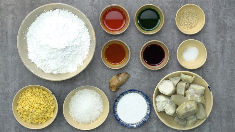 Cách Nấu Chè Trôi Nước Ngũ Sắc Dẻo Mềm Thơm Ngon Nguyên liệu chính làm món chè trôi nước ngũ sắc