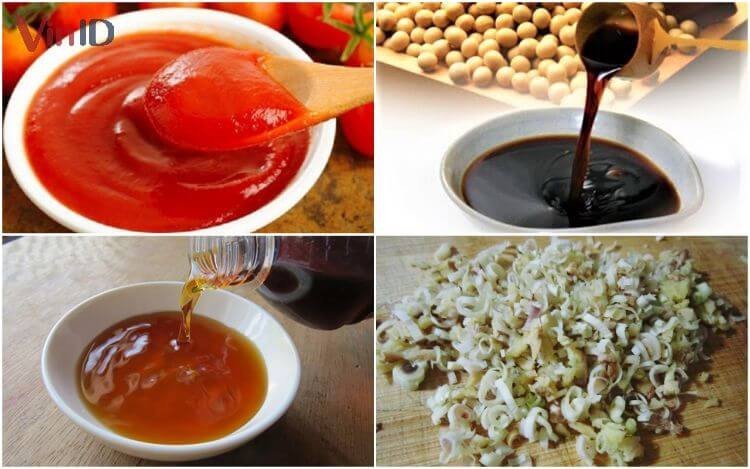 Nguyên liệu chính làm sốt bánh mì heo quay