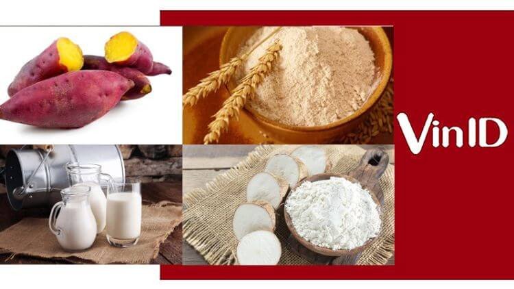 Nguyên liệu cho công thức bánh khoai lang nướng nồi chiên không dầu
