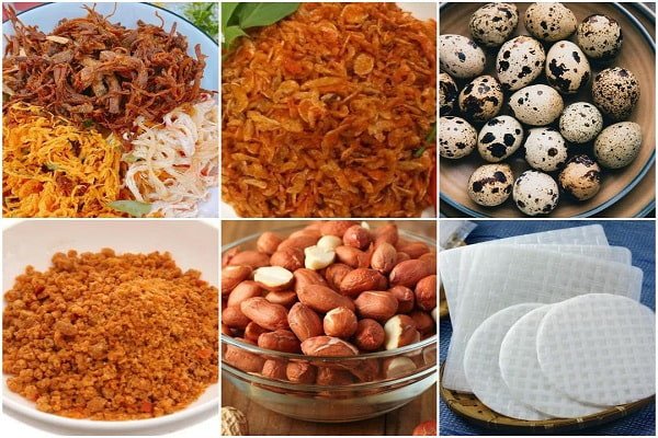 Nguyên liệu cho món bánh tráng trộn Tây Ninh