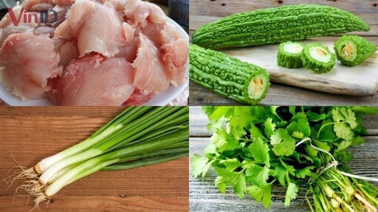 Nguyên liệu cho món canh khổ qua cá thác lác