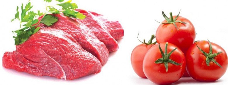Nguyên liệu cho món thịt bò xào cà chua đơn giản nhất