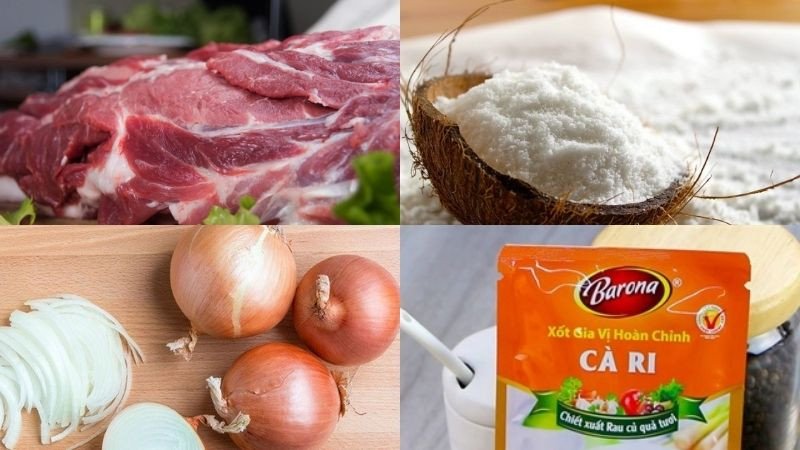 Nguyên liệu cho món thịt lợn xào lăn