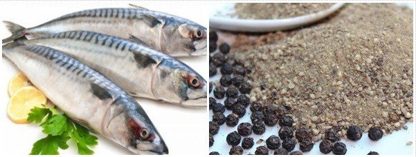 Nguyên liệu chuẩn bị cho cá nục kho tiêu