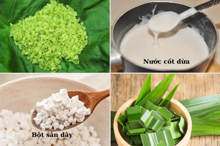 Nguyên liệu chuẩn bị cho cách nấu chè cốm khô