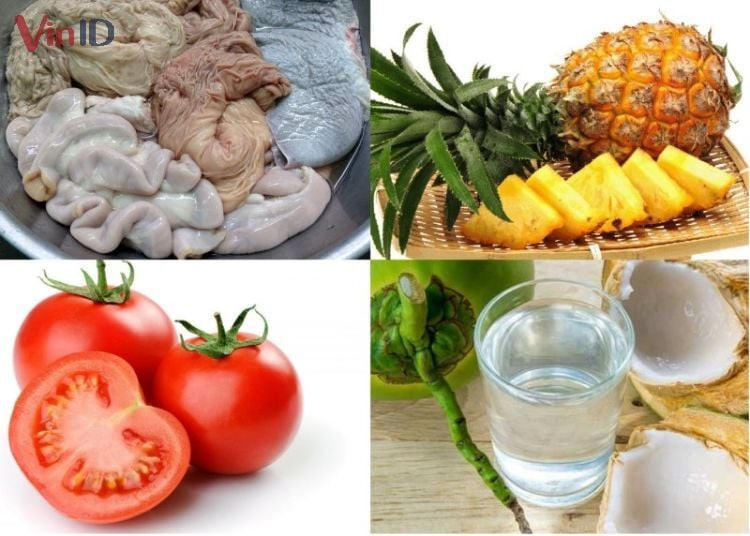 Nguyên liệu chuẩn bị cho lẩu lòng bò cay nồng, đa dạng