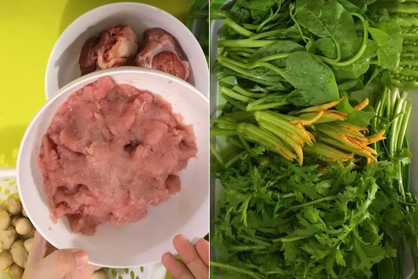 Nguyên liệu chuẩn bị cho món lẩu chả cá thác lác
