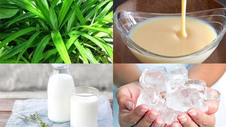 Nguyên liệu chuẩn bị cho món sâm dứa sữa