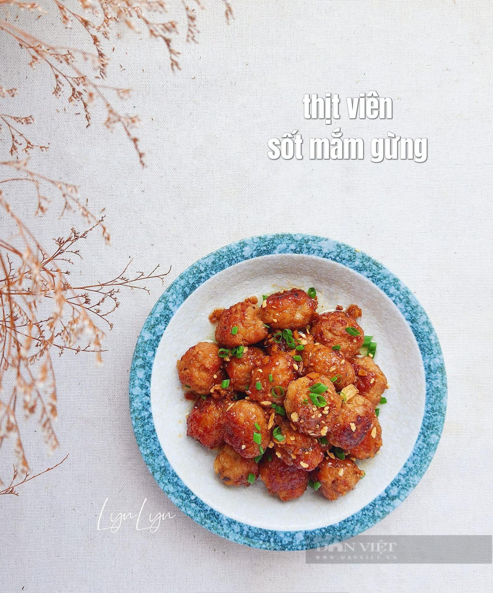 Nguyên liệu chuẩn bị cho thịt viên chiên không bị khô