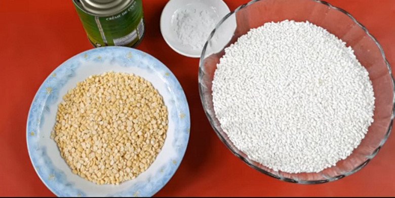 Nguyên liệu chuẩn bị nấu xôi đậu xanh nước cốt dừa thơm ngon