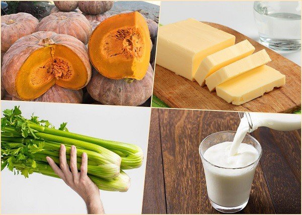 Nguyên liệu cơ bản cho cách nấu súp bí đỏ sữa tươi
