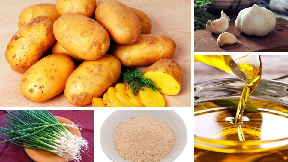 Nguyên liệu cơ bản cho món khoai tây xào tỏi thơm lừng