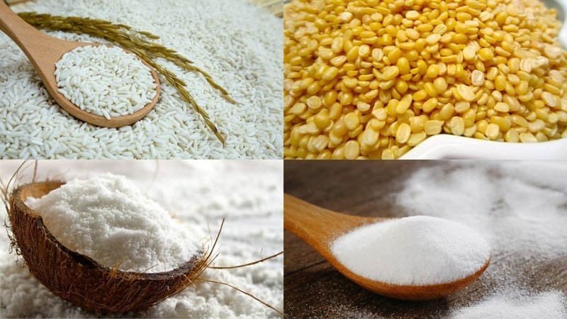 Nguyên liệu cơ bản để nấu xôi nước cốt dừa bằng nồi cơm điện