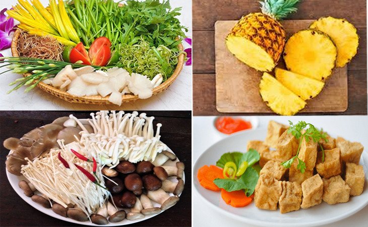 Nguyên liệu đặc trưng cho món lẩu thái chay