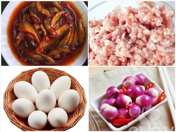 Cách Làm Mắm Chưng Thịt Trứng Thơm Ngon Chuẩn Vị Miền Tây Nguyên liệu đầy đủ cho cách làm mắm chưng thịt trứng chuẩn vị