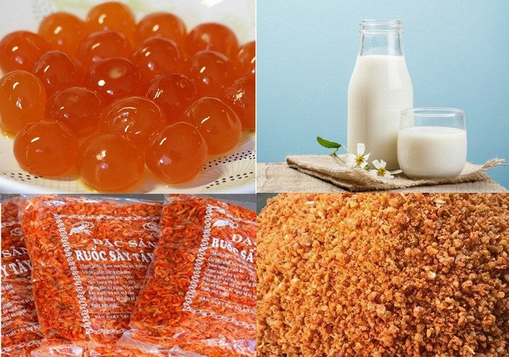 Nguyên liệu đầy đủ cho xốt bơ trứng muối làm bánh tráng chấm