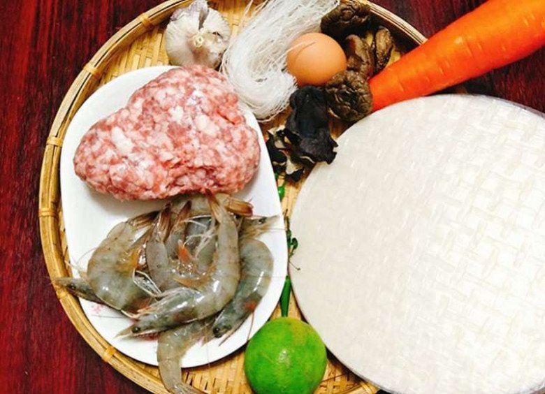 Nguyên liệu đầy đủ để chuẩn bị làm bánh đa nem thơm ngon tại nhà