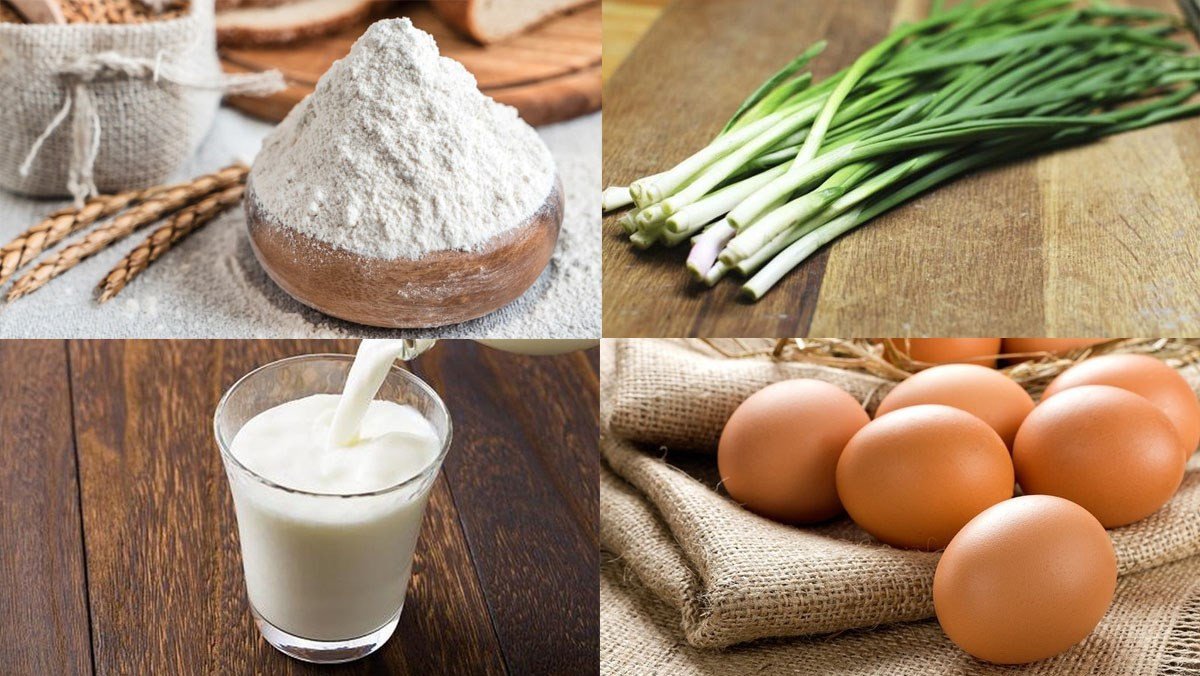 Nguyên liệu làm bánh bột mì rán mặn