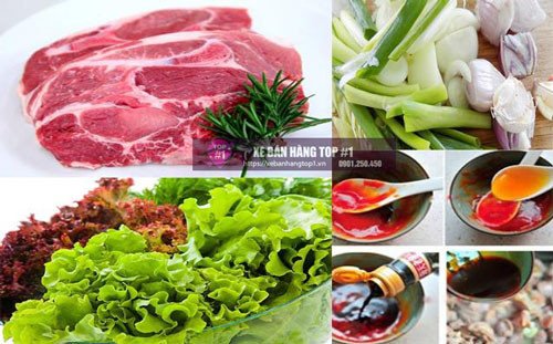 Nguyên liệu làm bánh mì thịt nướng