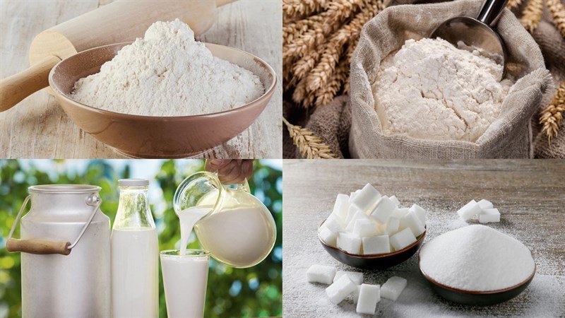 nguyên liệu làm bánh sữa chiên