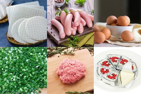 nguyên liệu làm bánh tráng nướng vỉa hè tại nhà đầy đủ