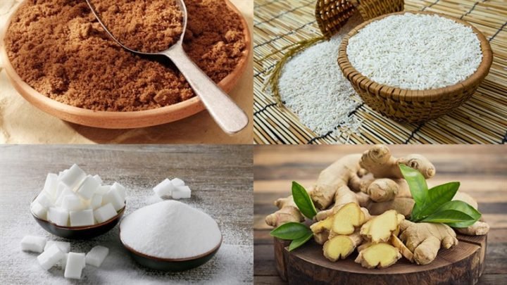 Cách Nấu Chè Bà Cốt Ngọt Dịu, Ấm Nồng Chuẩn Vị Xưa Nguyên liệu làm chè bà cốt bao gồm gạo nếp, gừng, đường nâu