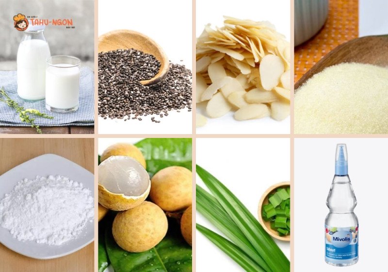 Nguyên liệu làm chè khúc bạch ít calo cho người ăn kiêng
