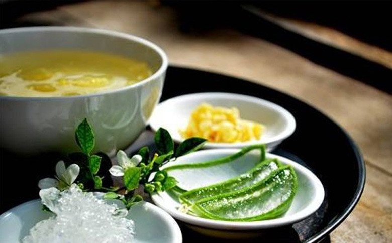 nguyên liệu làm chè nha đam đậu xanh