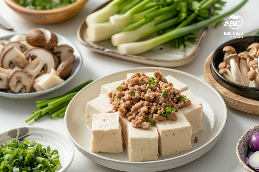 Nguyên liệu làm đậu phụ nhồi thịt
