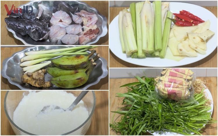 Bí Quyết Cách Làm Lẩu Cá Lăng Nấu Mẻ Chua Thanh Đậm Đà Nguyên liệu làm lẩu cá lăng nấu mẻ
