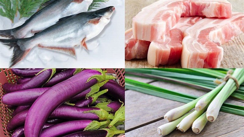 Nguyên liệu làm món mắm kho cá hú