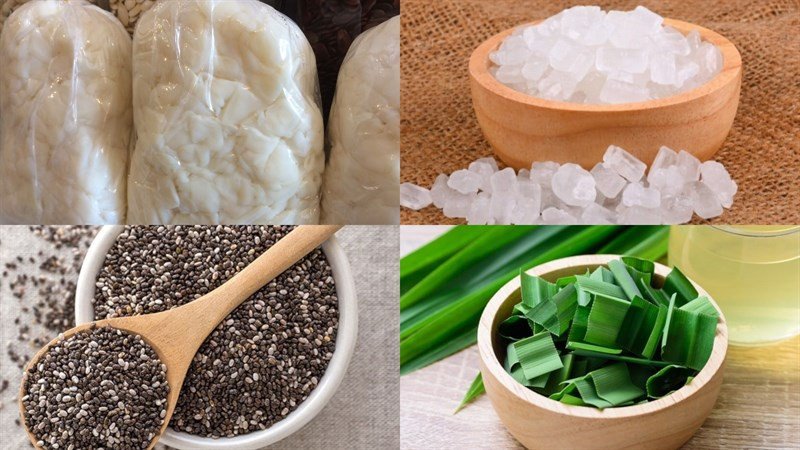 Nguyên liệu làm thạch dừa thô