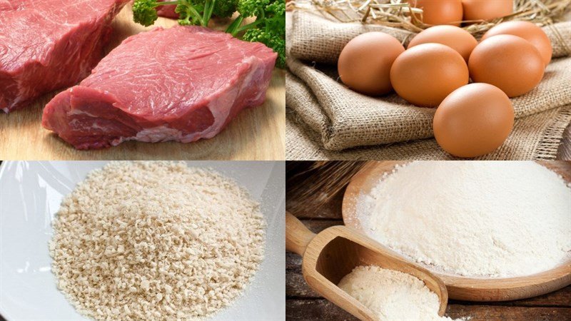 Nguyên liệu làm thịt nạc chiên giòn tại nhà