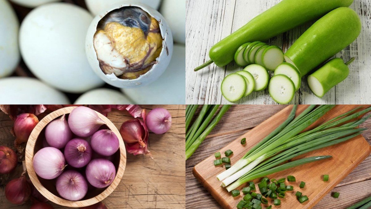 Nguyên liệu làm trứng lộn um bầu
