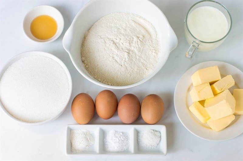 Nguyên liệu làm vỏ bánh hamburger tại nhà