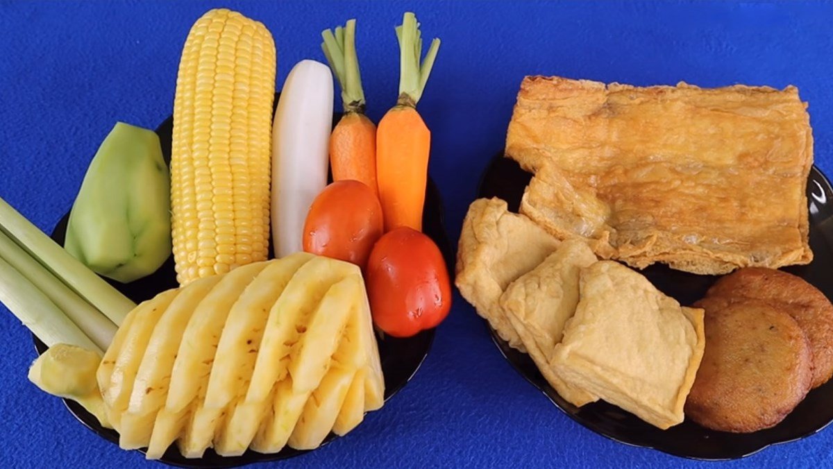 Nguyên liệu lẩu chay chua ngọt