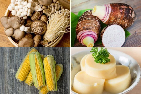Nguyên liệu lẩu nấm chay thập cẩm