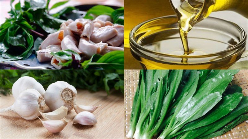 Nguyên liệu lòng dê xào dứa