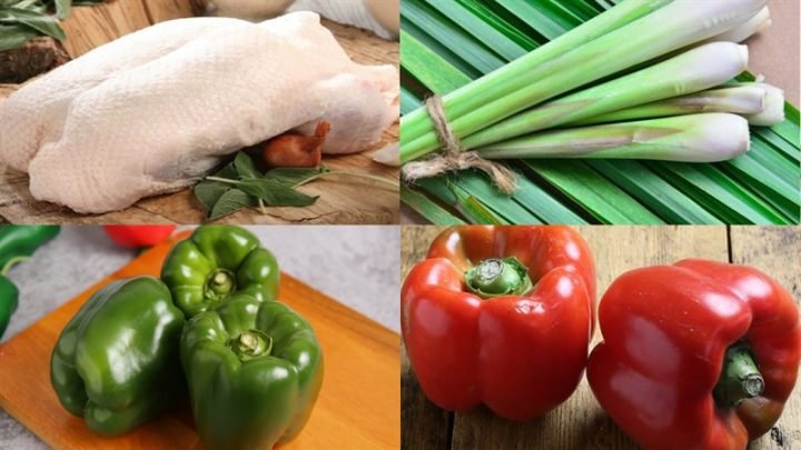Nguyên liệu món ăn ngan xào sả ớt