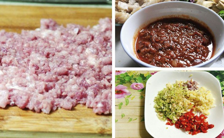 Nguyên liệu món ăn thịt chưng mắm tép