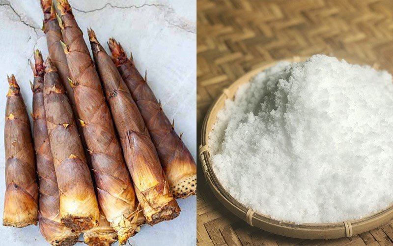 Nguyên liệu muối măng chua để nấu cá