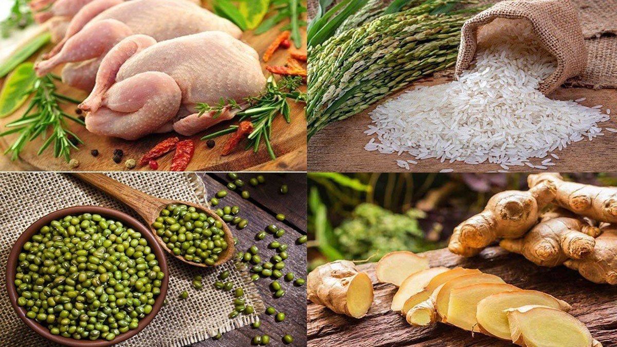 Nguyên liệu nấu cháo vịt đậu xanh tại nhà